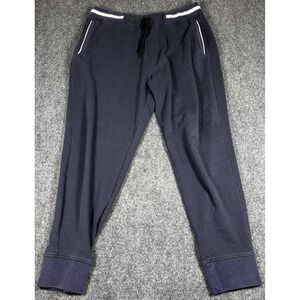 Tommy John Joggers Pants Women's Large Blue Knit Winter Comfy Sweatpants Pockets
